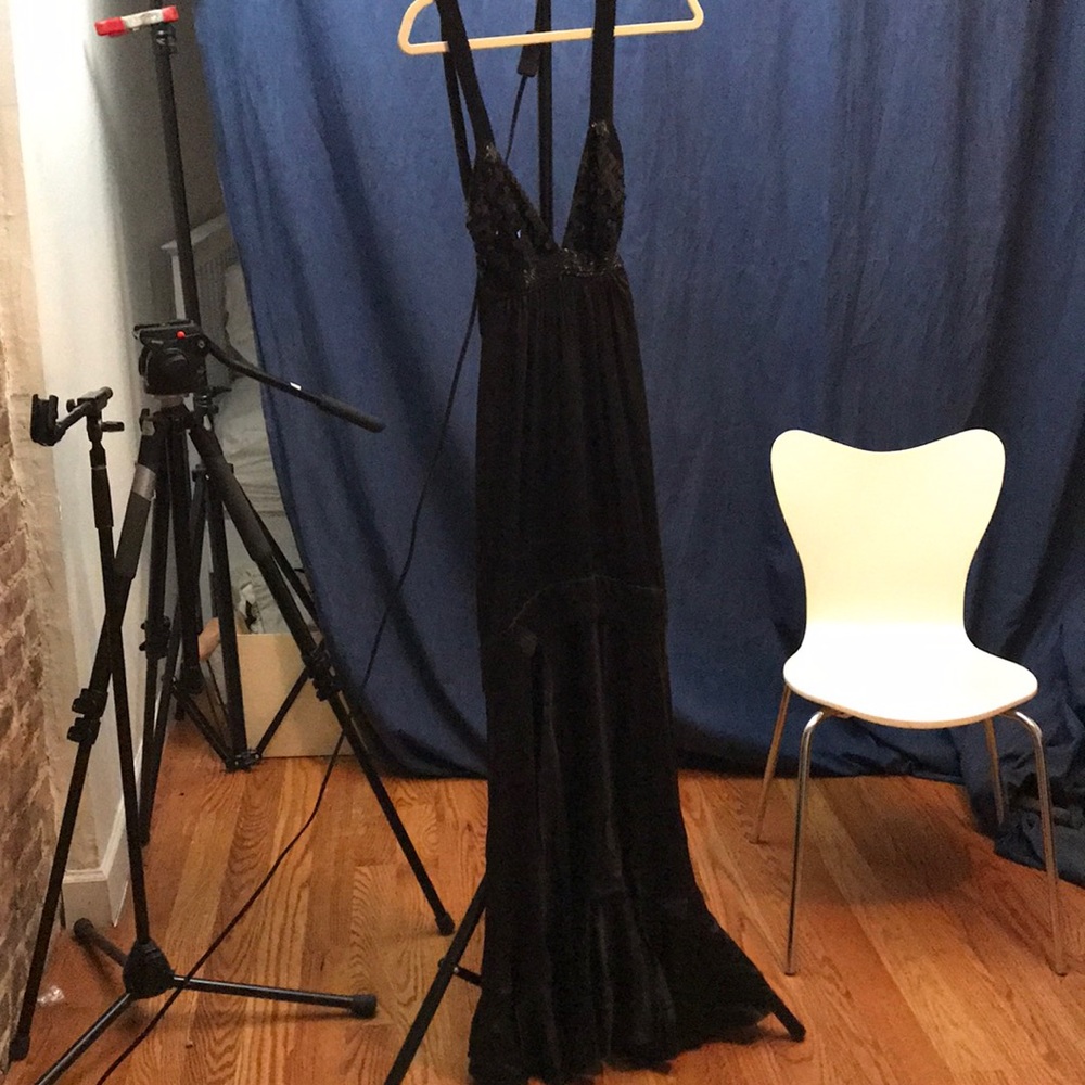 Roberto Cavalli SEQUIN EMBROIDERED SILK DRESS